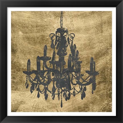 Framed Gilt Chandelier VII Print