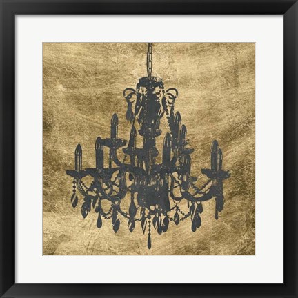 Framed Gilt Chandelier VII Print