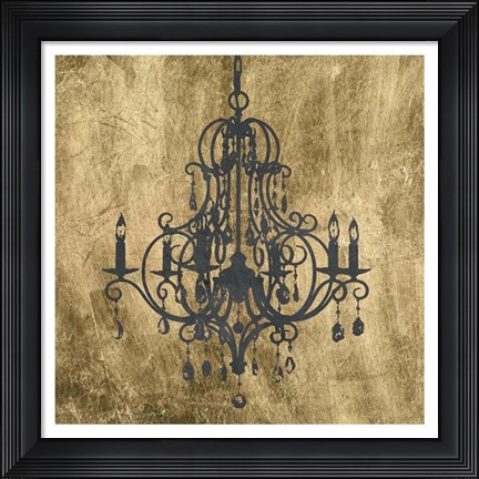 Framed Gilt Chandelier VIII Print
