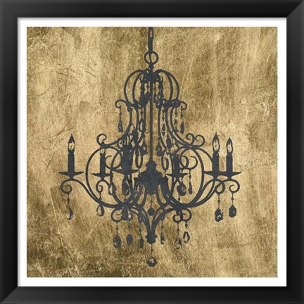 Framed Gilt Chandelier VIII Print