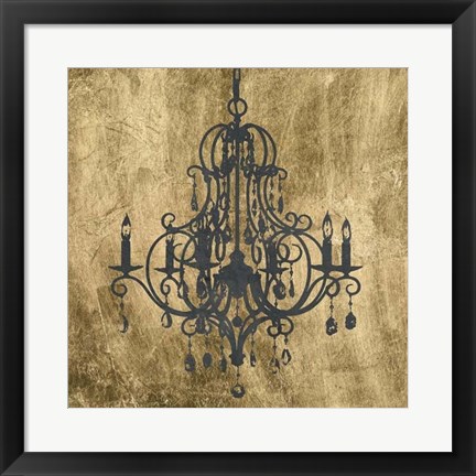 Framed Gilt Chandelier VIII Print