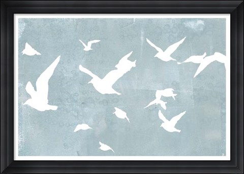 Framed Silhouettes in Flight I Print