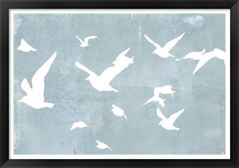 Framed Silhouettes in Flight I Print