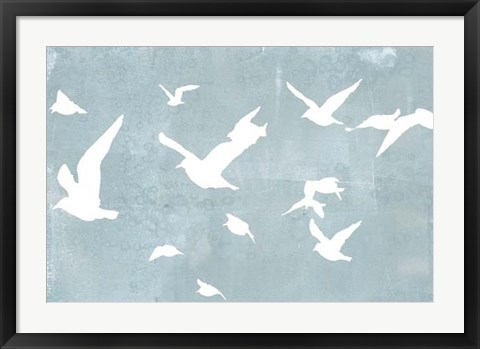 Framed Silhouettes in Flight I Print