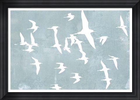 Framed Silhouettes in Flight II Print
