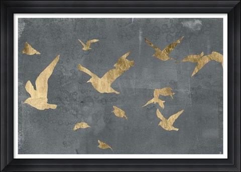 Framed Silhouettes in Flight III Print