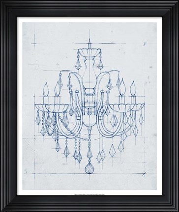 Framed Chandelier Draft I Print