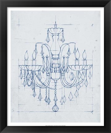 Framed Chandelier Draft I Print