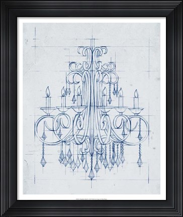 Framed Chandelier Draft II Print