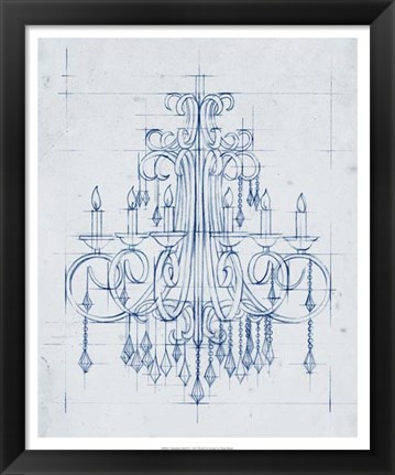 Framed Chandelier Draft II Print