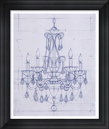 Framed Chandelier Draft III Print