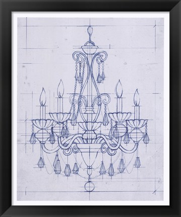 Framed Chandelier Draft III Print