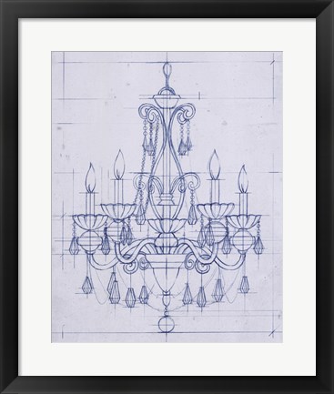 Framed Chandelier Draft III Print