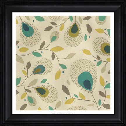 Framed Peacock Blooms II Print