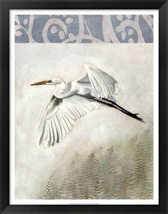 Framed Waterbirds in Mist II Print