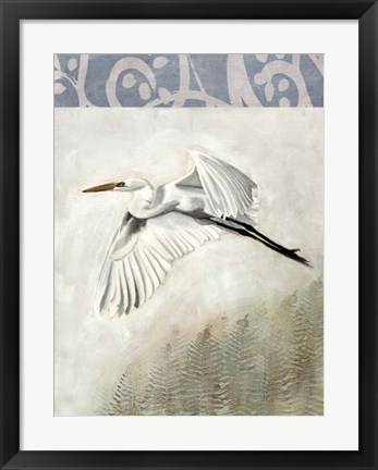 Framed Waterbirds in Mist II Print