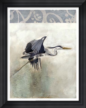 Framed Waterbirds in Mist III Print