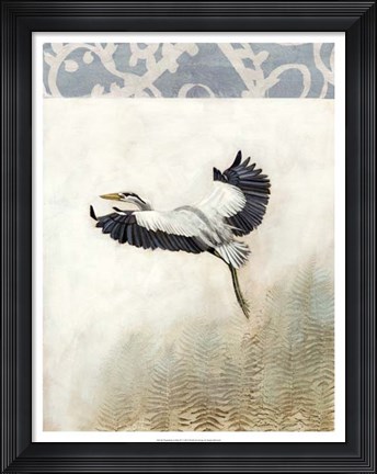 Framed Waterbirds in Mist IV Print