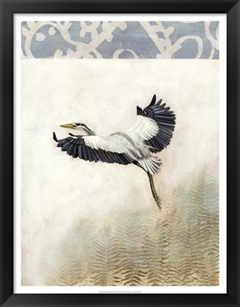 Framed Waterbirds in Mist IV Print