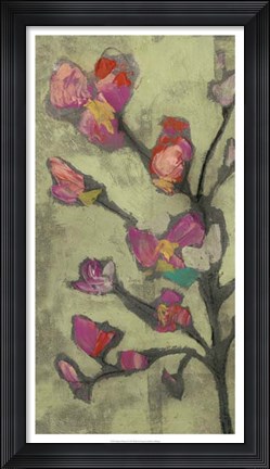 Framed Impasto Flowers I Print