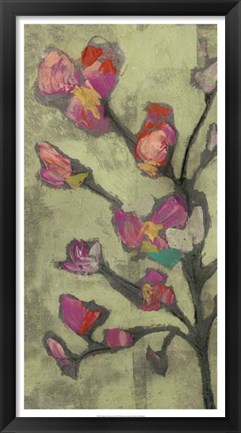 Framed Impasto Flowers I Print