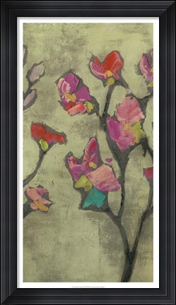 Framed Impasto Flowers II Print