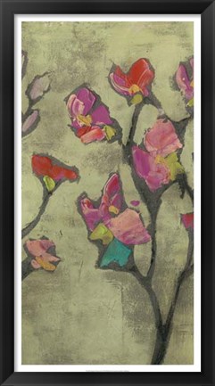 Framed Impasto Flowers II Print