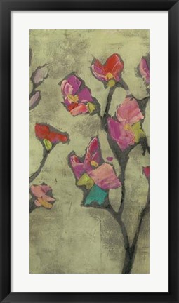 Framed Impasto Flowers II Print