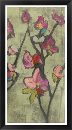 Framed Impasto Flowers III Print