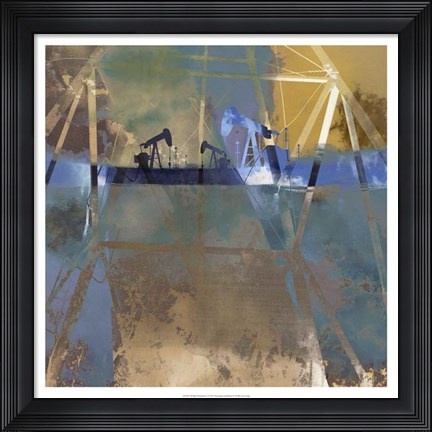 Framed Oil Rig Abstraction I Print