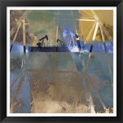 Framed Oil Rig Abstraction I Print