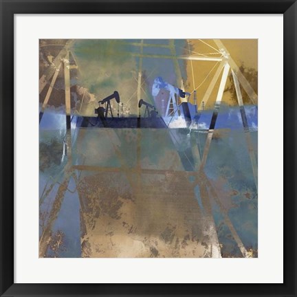 Framed Oil Rig Abstraction I Print