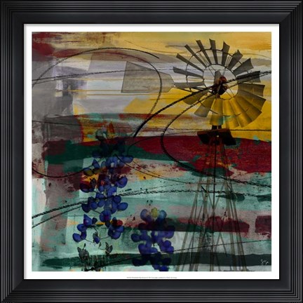 Framed Windmill Abstract Print