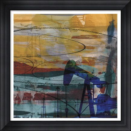 Framed Oil Rig Abstract Print