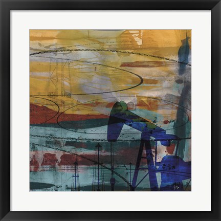 Framed Oil Rig Abstract Print