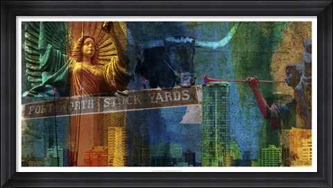 Framed Ft. Worth Panel Print