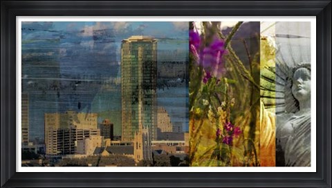 Framed Fort Worth Collage II Print