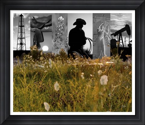 Framed Western Collage Print