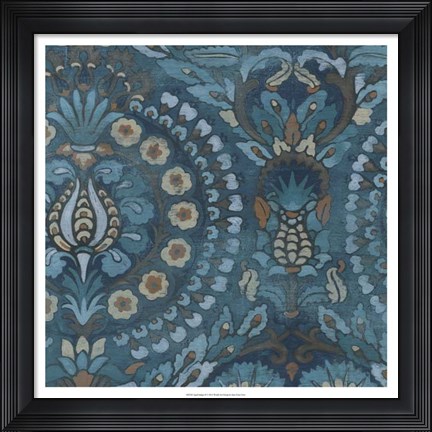 Framed Aged Indigo II Print