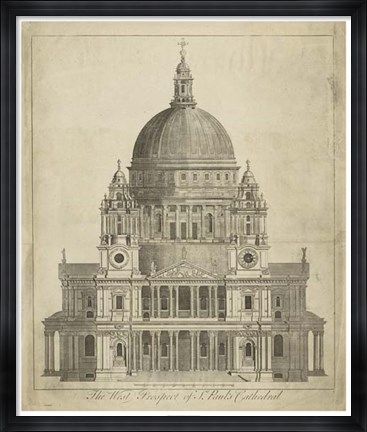 Framed St. Paul&#39;s Cathedral Print