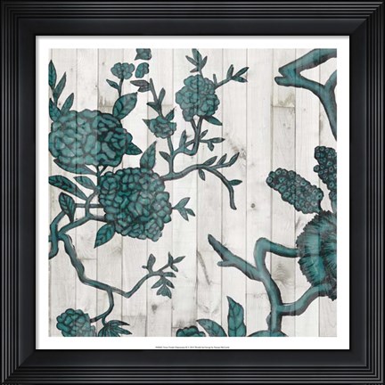 Framed Terra Verde Chinoiserie II Print