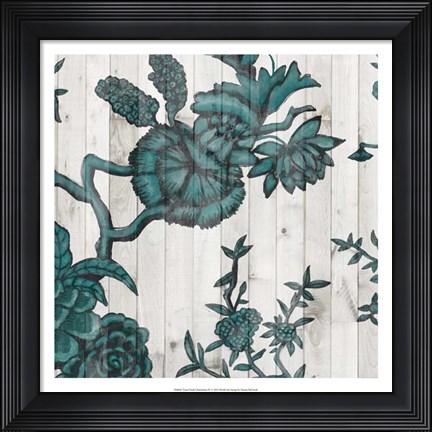 Framed Terra Verde Chinoiserie IV Print