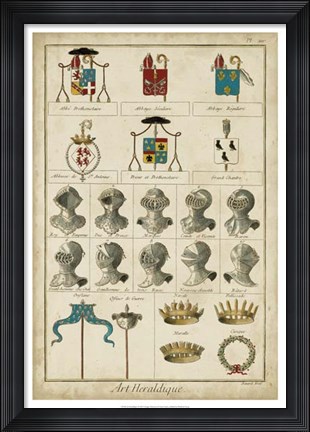 Framed Art Heraldique I Print