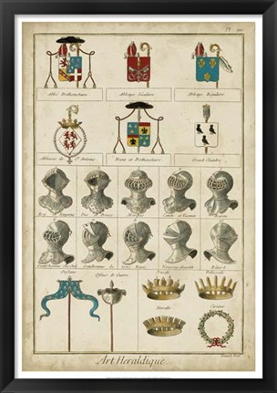 Framed Art Heraldique I Print