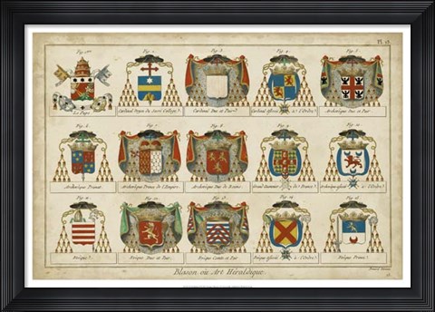 Framed Art Heraldique II Print