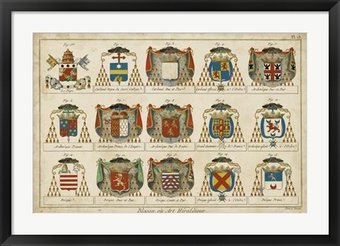 Framed Art Heraldique II Print