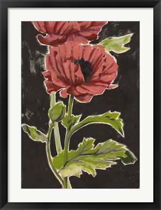 Framed Haloed Poppies II Print