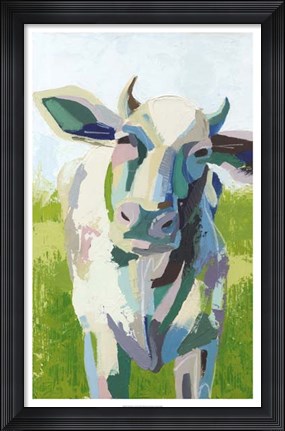 Framed Painterly Cow II Print