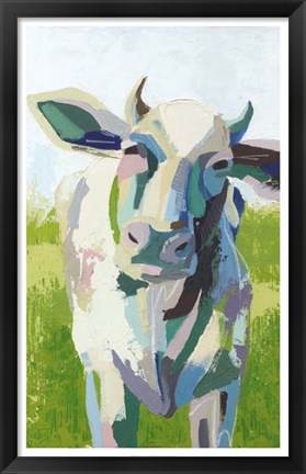 Framed Painterly Cow II Print