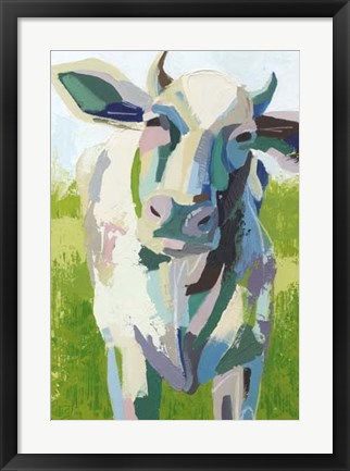 Framed Painterly Cow II Print